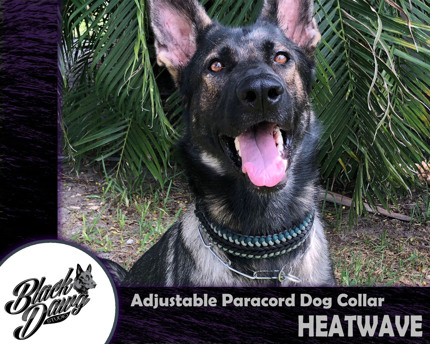 Heatwave Design Adjustable Paracord Dog Collar ***CUSTOM ORDER***