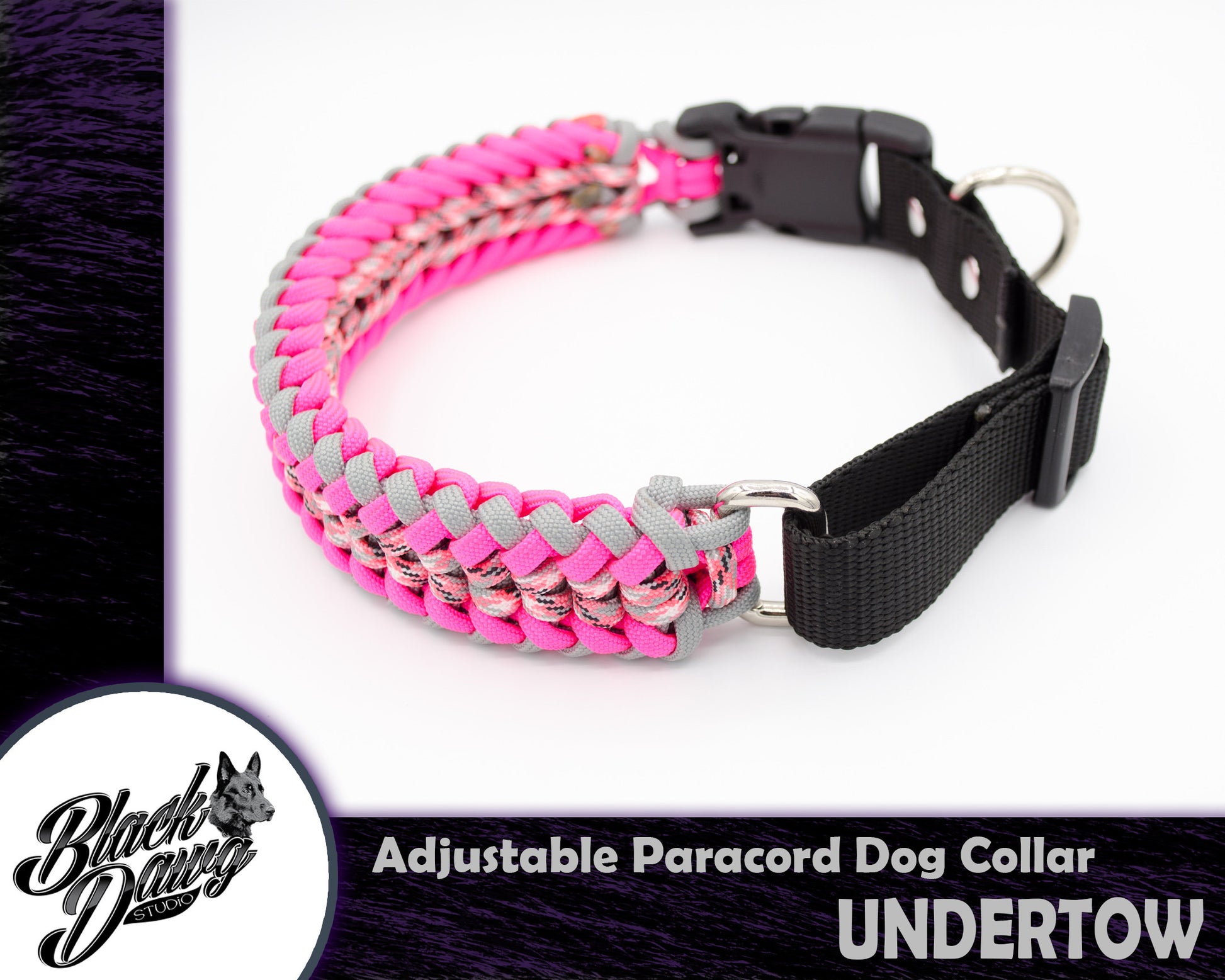 Undertow Design Adjustable Paracord Dog Collar ***CUSTOM ORDER***